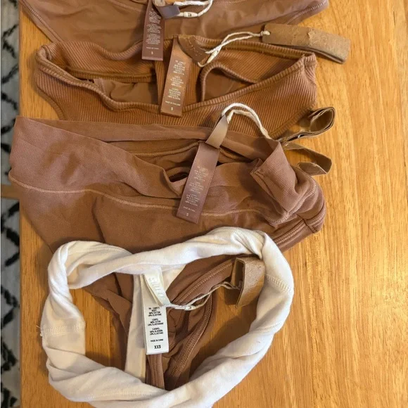 Brown and Cream Bikini Set - Picture 1 of 2